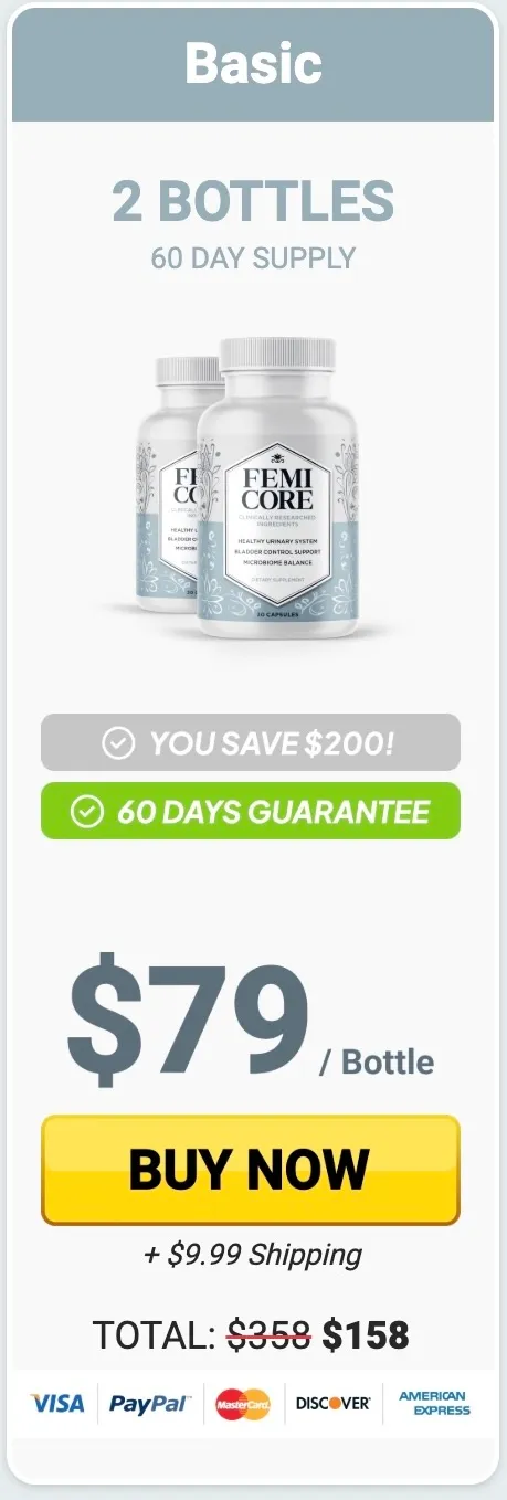 FemiCore 2 bottles - 60 day supply