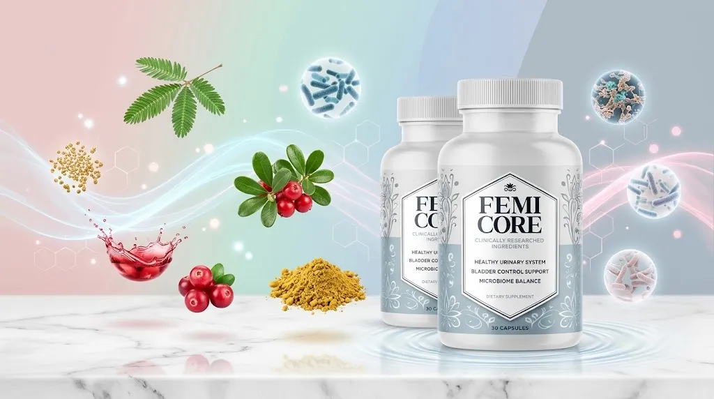 FemiCore ingredients label - full formula